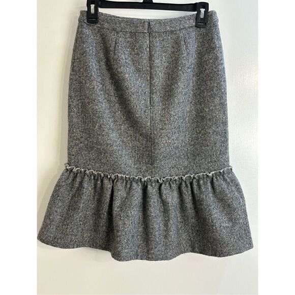 Halogen gray wool skirt with flounce size 4P - Picture 5 of 7